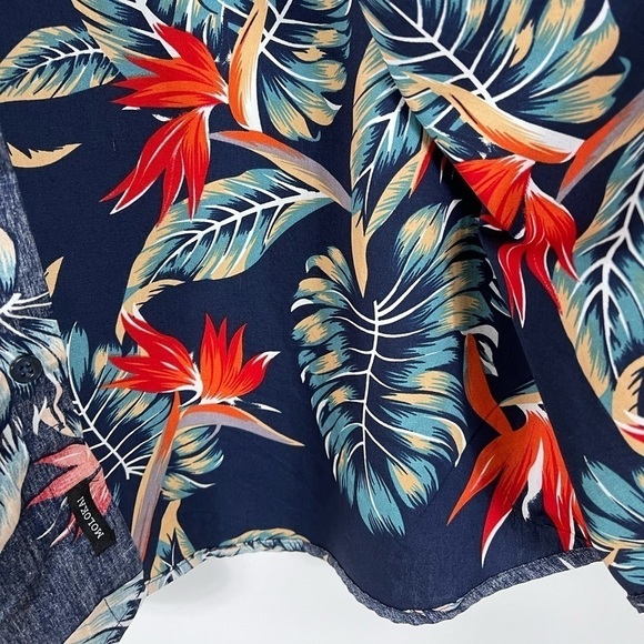 Molokai Surf Co Reverse Print Tropical Multicolored Short Sleeve Shirt 2XL - Picture 13 of 15